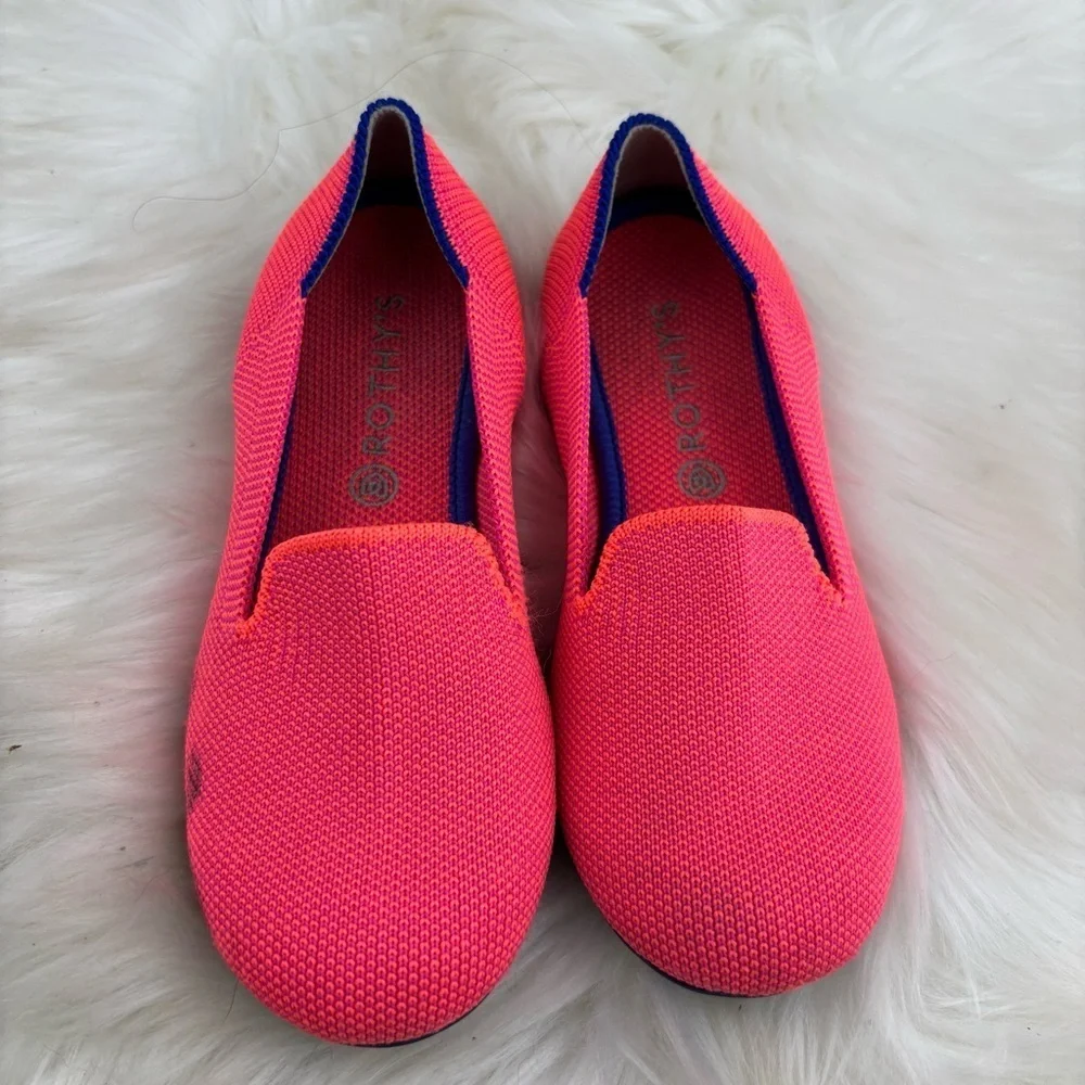 Rothy's Kids Neon Pink Moccasins Size 13 Kids